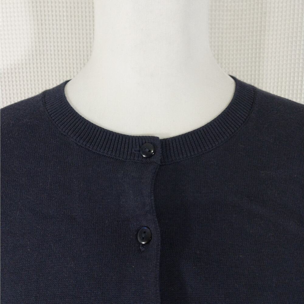 TALBOTS! SWEETLY SIMPLE & ELEGANT 3/4 SLEEVE BLACK CARDIGAN SWEATER! SZ P (XS) - Picture 5 of 11